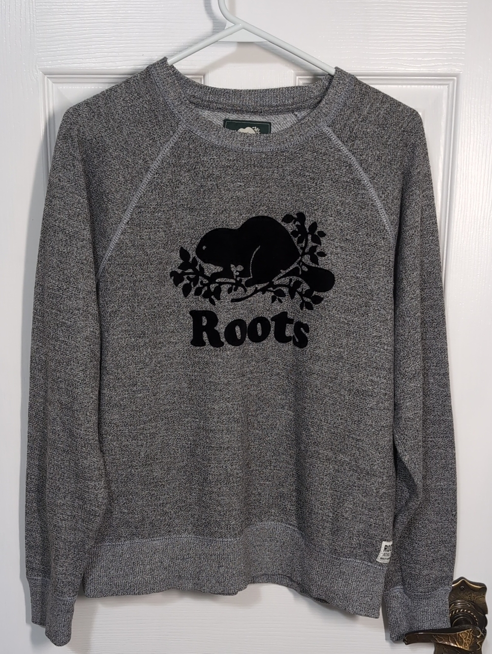 Roots Canada Heritage Salt & Pepper Crewneck Sweatshirt - Men's/Unisex M